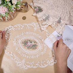 Polyester Flower Coasters&nbsp;AJEW-WH0609-184