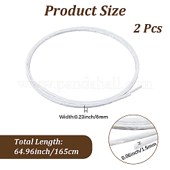 プラスチック製ギタートリムストラップ  ホワイト  1650x6x1.5mm&nbsp;DIY-WH20095-017A