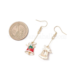 Christmas Bell Alloy Enamel Pendant Necklace & Dangle Earrings Sets&nbsp;SJEW-JS01344