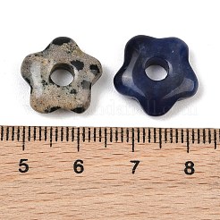 混合天然石ペンダント  花のチャーム  14.5~15x15.5x5~5.5mm  穴：4mm&nbsp;GG-CBA2BD6-01
