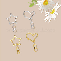 40Pcs 2 Styles Zinc Alloy Spring Gate Rings&nbsp;FIND-SP0004-04C
