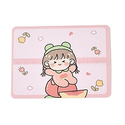 ネックレス収納用の折り畳み式厚紙製ジュエリーディスプレイカード  女の子と長方形  カラフル  6x8x0.03cm  穴：5mm&nbsp;CDIS-N004-15