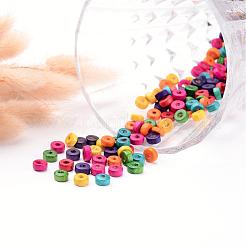 Flat Round Lead Free Natural Maple Wood Beads&nbsp;X-WOOD-S610-M-LF