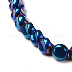 電気メッキ透明ガラスビーズ連売り  ツイスト  ミックスカラー  9.5x10x10mm  穴：1.5mm  約66個/連  25.98インチ（66cm）&nbsp;EGLA-L044-C