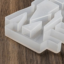 シリコンモールド  エポキシ樹脂工芸品作り  キャンドルホルダー  ホワイト  文字L  135x98x11mm&nbsp;SIMO-S003-01B