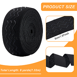 8 Yards Polyester Non Slip Knitted Elastic Cord&nbsp;SRIB-BC0001-25