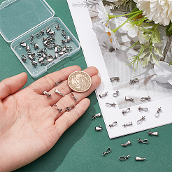 304ステンレススチールペグベイルペンダント  片穴パーツ用  ステンレス鋼色  12~12.5x4~5mm  ピン：1mm  60個/箱&nbsp;STAS-UN0009-27P