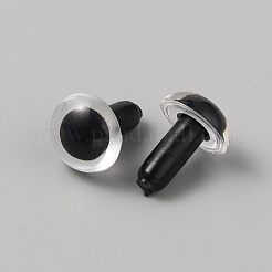半円形の樹脂製人形の目  透明  17x12mm&nbsp;DIY-WH0430-706C-03