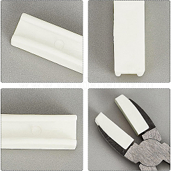 プラスチックのパーツ  ジュエリーペンチはアクセサリーを交換してください  ホワイト  25x9.5x7.5mm  2個/セット&nbsp;KY-BC0001-03