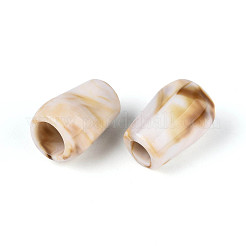 Two Tone Opaque Acrylic European Beads&nbsp;OACR-N157-05
