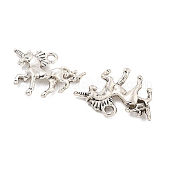 合金のチベット風チャーム  ユニコーン  カドミウムフリー＆鉛フリー  アンティークシルバー  15x17x3mm  穴：1.5mm&nbsp;X-TIBEP-T002-89AS-RS