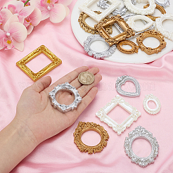 21Pcs 21 Styles Retro Resin Photo Frames&nbsp;AJEW-AR0005-22