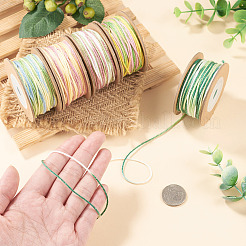 5 Rolls 5 Colors Segment Dyed Macrame Cotton Cord&nbsp;OCOR-TA0004-05D