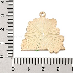 動物の森をテーマにした亜鉛合金エナメルペンダント  ライトゴールドチャーム  グリーン  29.5x30x1.5mm  穴：1.8mm&nbsp;FIND-Z065-01H