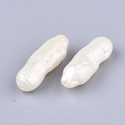 ABSプラスチックパール調ビーズ  乳白色  23x8x7mm  穴：1mm  約675個/500g&nbsp;OACR-T006-228