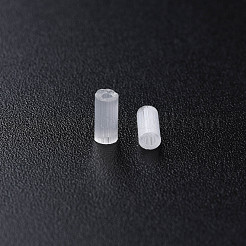 ガラス竹ビーズ  模造キャットアイ  丸い穴  乳白色  3~8x2mm  穴：0.7mm  約450g /ポンド&nbsp;SEED-N005-001-E01