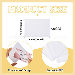 20Pcs PVC Name Card Holders&nbsp;AJEW-TA0001-66