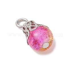 5Pcs Glass Pendants&nbsp;PALLOY-JF03284