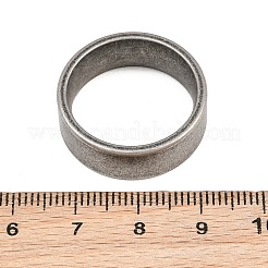 男性用304ステンレススチール製指輪  アンティークシルバー  8mm  内径：20mm&nbsp;SA-CBA0CD2-02AS