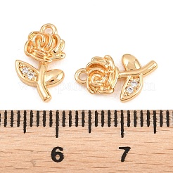 Valentine's Day Brass Micro Pave Clear Cubic Zirconia Pendants&nbsp;KK-A298-17G