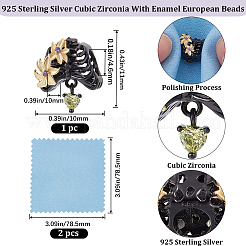 1Pc 925 Sterling Silver European Beads&nbsp;FIND-BBC0002-94