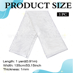 Polyester Bamboo Leaf Embroidered Lace Fabric&nbsp;DIY-WH0622-571