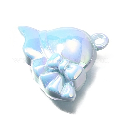 UVメッキアクリルパーツ  帽子  ブルー  36.5x45x11.5mm  穴：3.5mm&nbsp;OACR-S043-09D