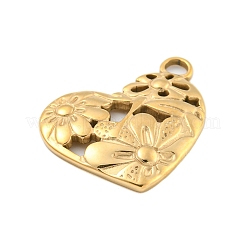 304 Stainless Steel Pendants&nbsp;STAS-L080-022G