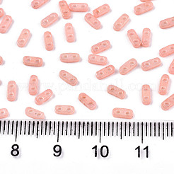 FGB 2-Hole Glass Seed Beads&nbsp;X-SEED-S031-S-SQ1202R