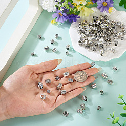100Pcs 10 Styles Tibetan Style Alloy European Beads&nbsp;FIND-PJ0001-36