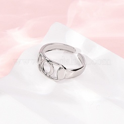 304 Stainless Steel Cuff Open Rings&nbsp;RJEW-P191-05P
