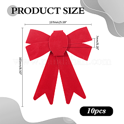 10Pcs Christmas PVC Big Bowknot Decorations&nbsp;AJEW-ME0001-68