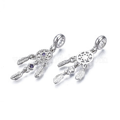 Rack Plating Alloy European Dangle Charms&nbsp;MPDL-N039-214P
