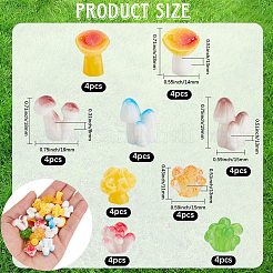 36Pcs 9 Styles Microlandscape Simulation Mushroom Pot Gardening for Doll&nbsp;RESI-SP0001-33
