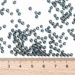 TOHOラウンドシードビーズ  日本製シードビーズ  （デニムブルーの裏地付きクリスタルレインボー1852)枚  8/0  3mm  穴：1mm  約222PCS /ボトル  10 G /ボトル&nbsp;SEED-JPTR08-1852