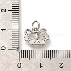 Rack Plating Brass Micro Pave Cubic Zirconia Pendants&nbsp;KK-H508-28P-07