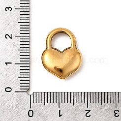 304ステンレスペンダント  イオンプレーティング（ip）  ハート南京錠チャーム  18KGP本金メッキ  19x14.5x4.5mm  穴：7x7mm&nbsp;STAS-Z157-14G