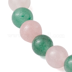 2Pcs 2 Styles 6.5mm Natural Green Aventurine & Dyed White Jade & Quartz & Carnelian Round Beaded Stretch Bracelet Sets&nbsp;BJEW-JB10802