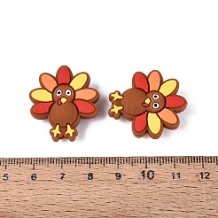 シリコンビーズ  七面鳥の形  シエナ  27.5x24.5~25x9mm  穴：2.5~3mm&nbsp;SIL-N006-06