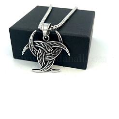 European 304 Stainless Steel Viking Trinity Knot Pendant Necklaces&nbsp;ND3231