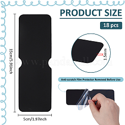 18Pcs Rectangle Polyurethane Carpet Non-Slip Mat&nbsp;DIY-BC0016-08