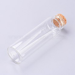 ガラスボトル  コルク栓付き  ウィッシングボトル  ビーズの容器  透明  3x10cm&nbsp;LS-AJEW-H102-06D