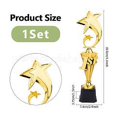 1st Place with Star Plastic Trophy Sculpture Display Decorations&nbsp;AJEW-WH0886-60