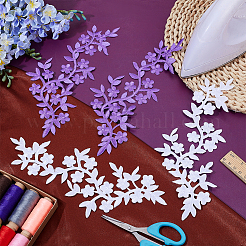4Pcs 2 Styles Flower Embroider Thread Iron on/Sew On Patches&nbsp;PATC-NB0001-48