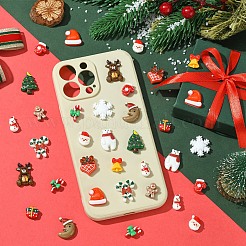 45個 15スタイル クリスマス 不透明樹脂カボション  混合図形  11~22.5x8~19x5~6.5mm  3個/スタイル&nbsp;RESI-YW0001-99