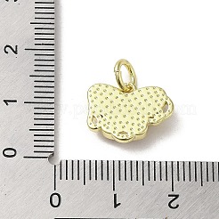 ナザールボンジュウエナメルシェル真鍮蝶チャーム、丸カン付き  18KGP本金メッキ  ピンク  11.5x15x3mm  穴：3.8mm&nbsp;KK-E092-27G-01