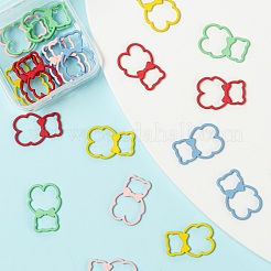 30個5色スプレー塗装合金ペンダント  ちょう結びに耐える  ミックスカラー  22x15x1.5mm  穴：6x9mm  6個/カラー&nbsp;FIND-LS0001-54