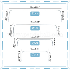 8Pcs 4 Styles Iron Purse Frames&nbsp;DIY-PH0013-93