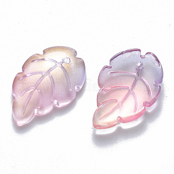 Two Tone Transparent Spray Painted Glass Pendants&nbsp;GLAA-T016-08B
