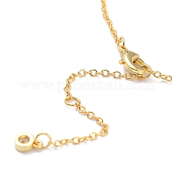 Brass Micro Pave Cubic Zirconia Pendant Necklaces for Christmas&nbsp;ZIRC-I053-15G